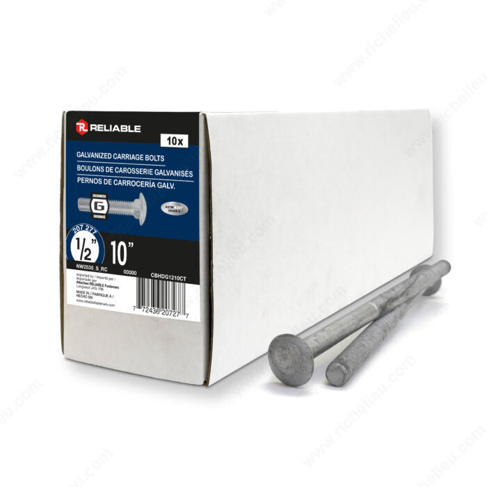 CARRIAGE BOLT 1/2'' X 10'' 1PC