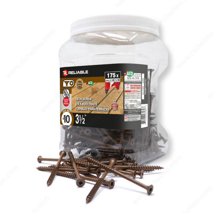 DECK SCREWS #10 3 1/2'' 175PK