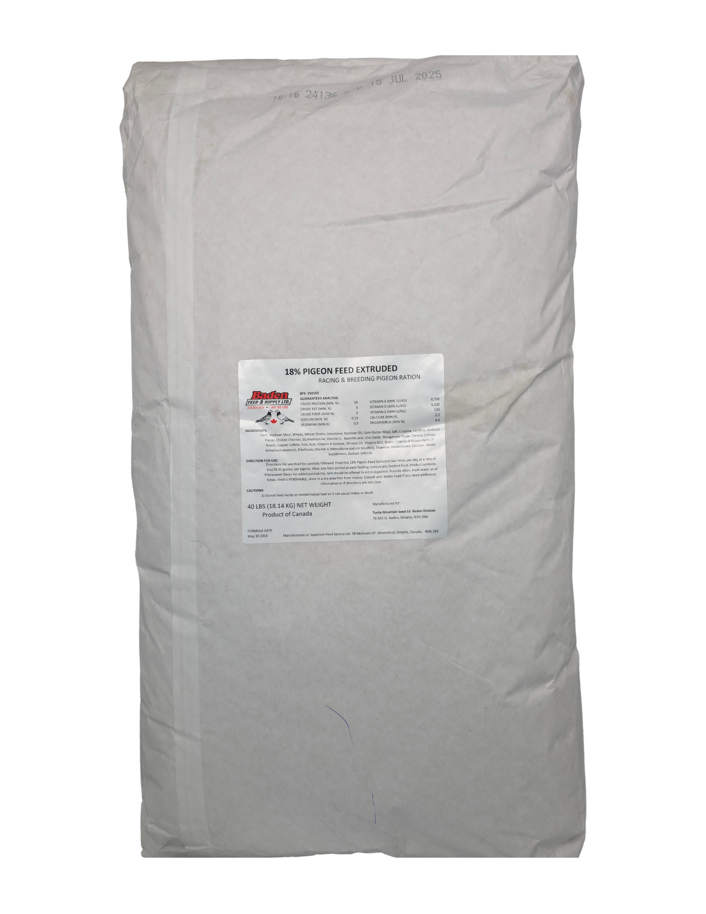 18% PIGEON EXTRUDED PELLETS