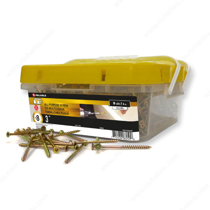 ALL PURPOSE SCREWS #8 3'' 853PK