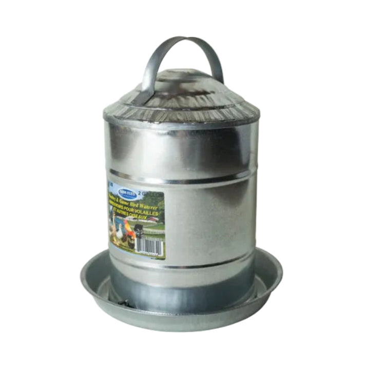 2 GALLON GALVANIZED WATERER
