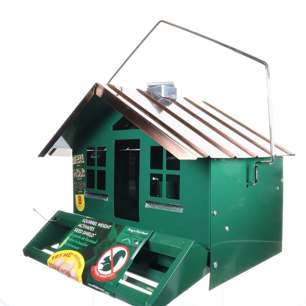 PERKY PET SQUIRREL BE GONE GREEN FEEDER
