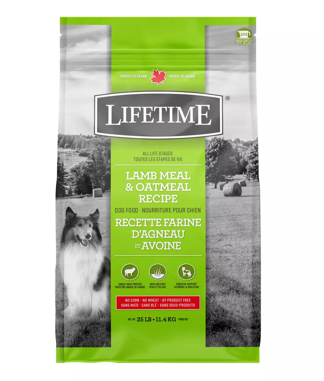 LIFETIME DOG FOOD LAMB & OATMEAL 11.4KG