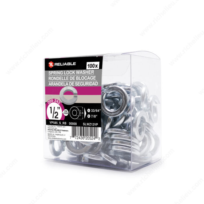 SPRING LOCK WASHER 1/2'' 100PK
