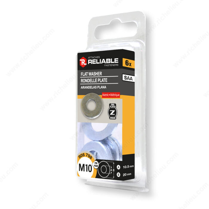 FLAT WASHER M10 6PK
