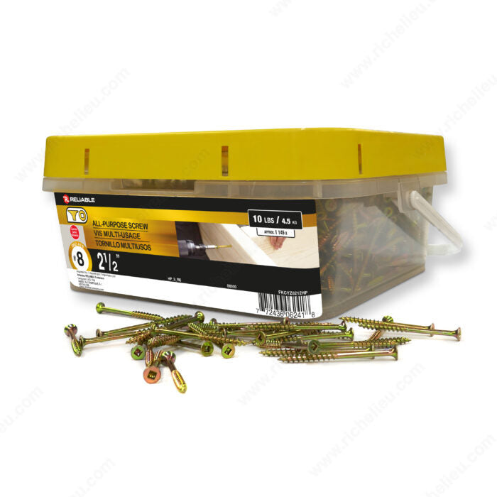 ALL PURPOSE SCREWS #8 2 1/2'' 1143PK