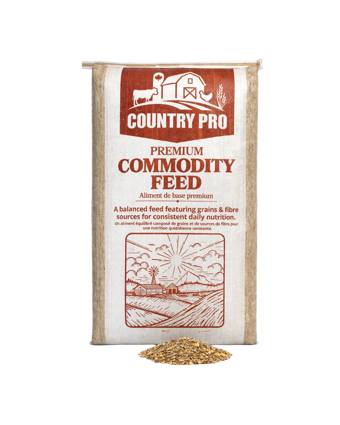 Country Pro COB Feed – 55 lb (25 kg) – Rolled Corn, Oats & Barley