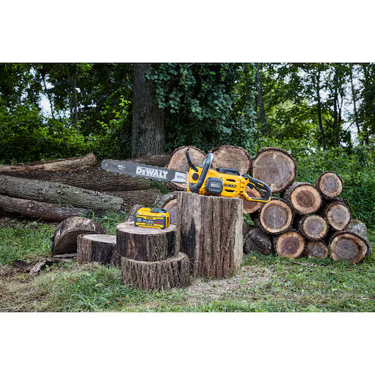 DEWALT DCCS670X1 Brushless Chainsaw Kit, Battery Included, 3 Ah, 60 V, Lithium-Ion, 16 in L Bar, 3/8 in Pitch- TOOL ONLY