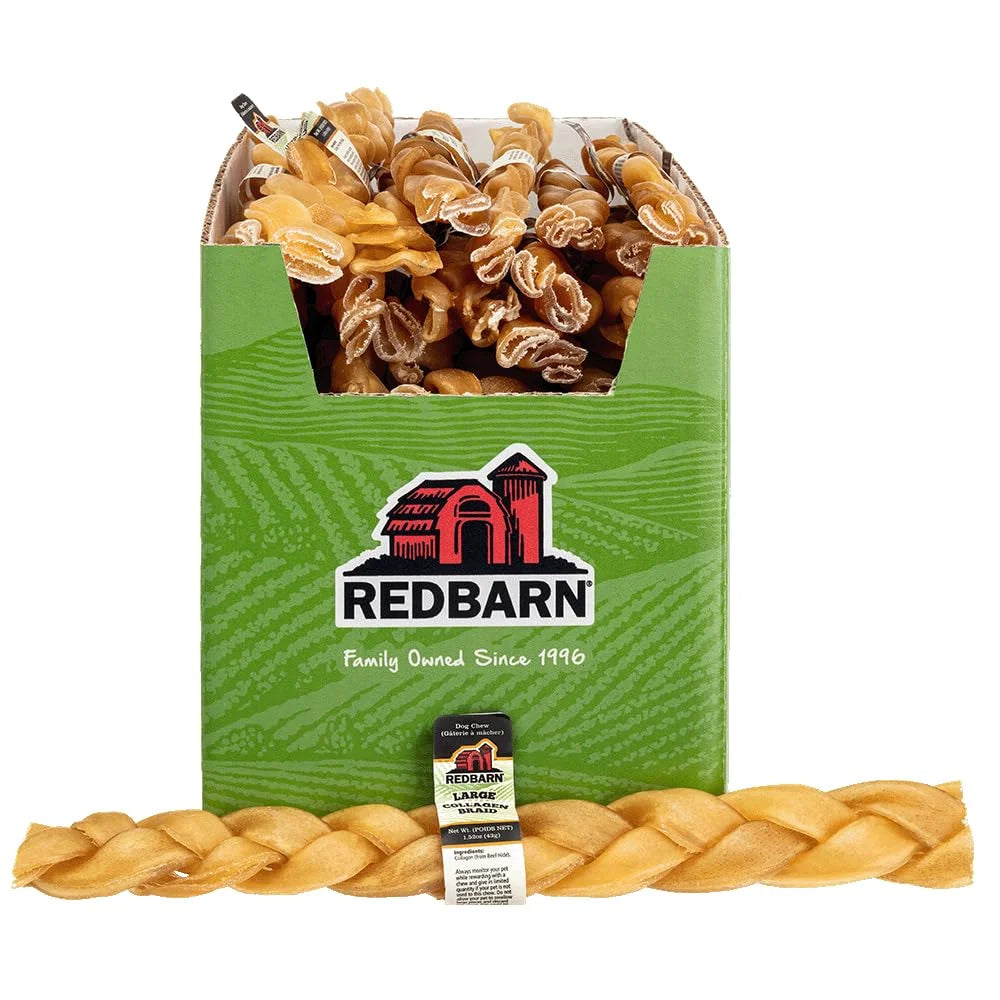 REDBARN LARGE COLLAGEN BRAID DOG TREAT