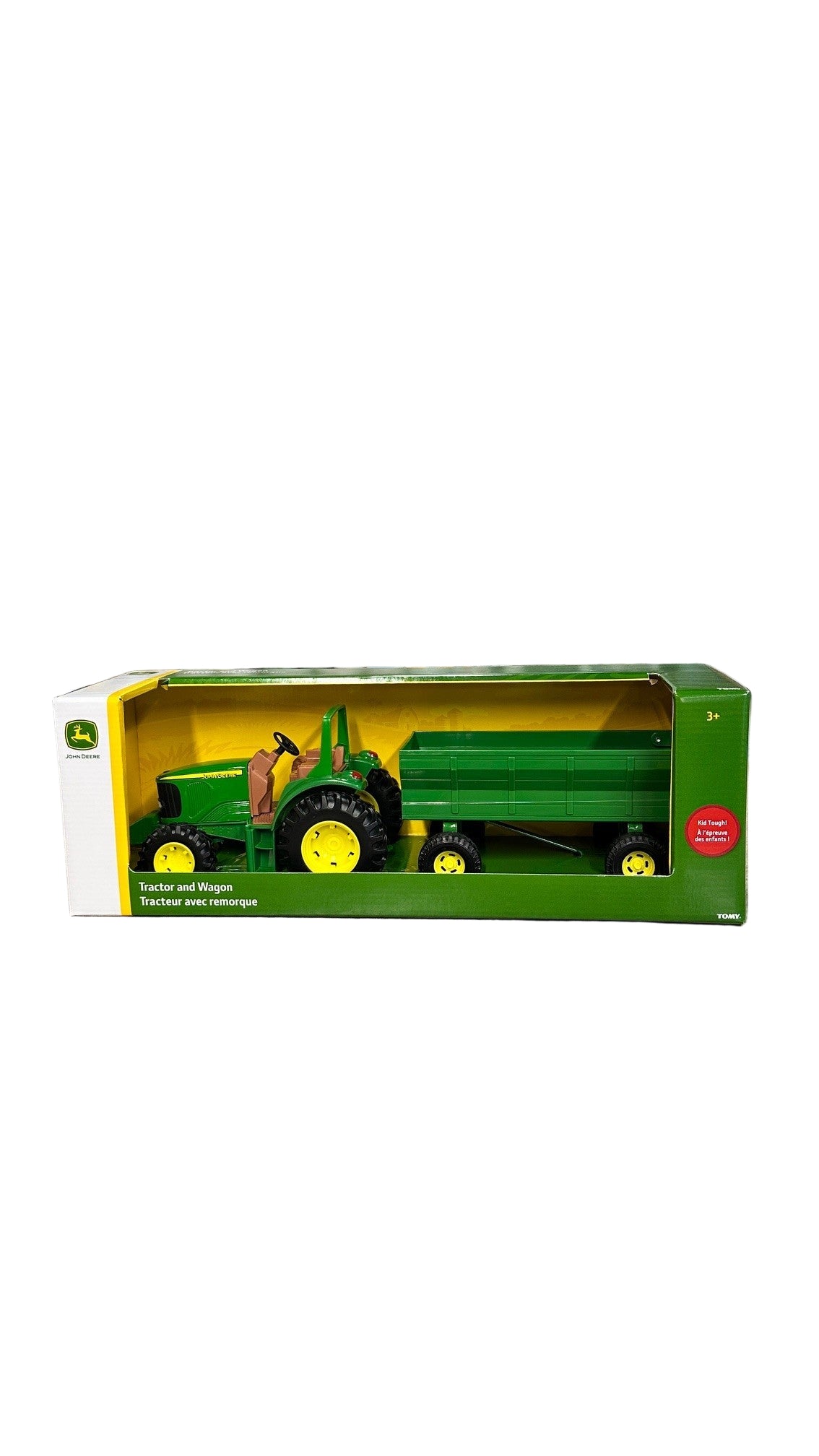 TRACTOR TOY WITH/FLARE BOX WAGON
