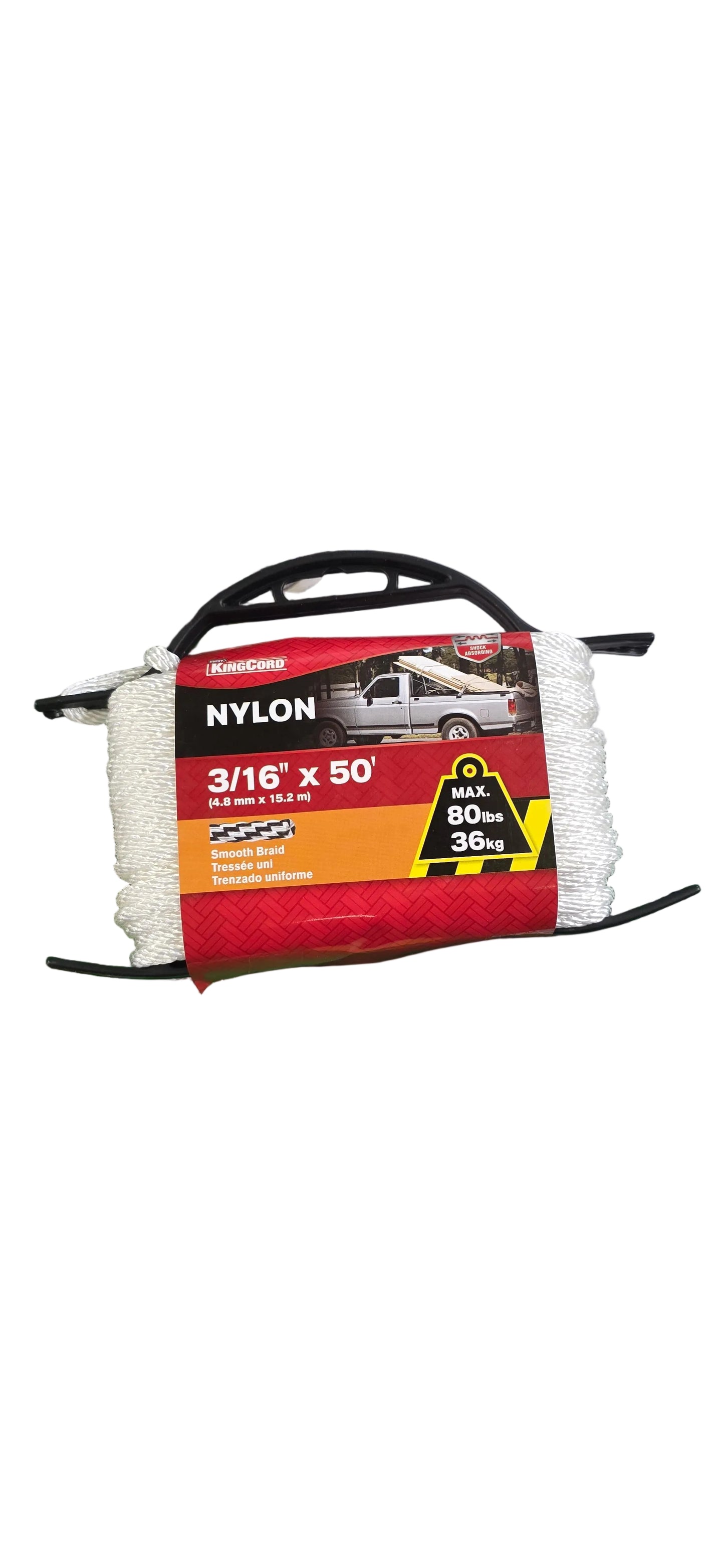 STANDARD BRAID NYLON ROPE 3/16"X50'