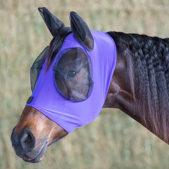 LYCRA FLY MASK - PURPLE MEDIUM
