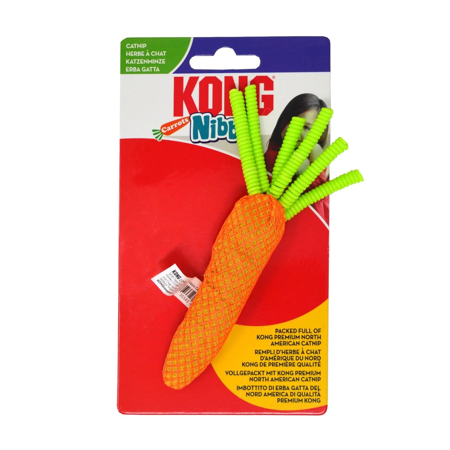 KONG NIBBLE CARROT CAT TOY