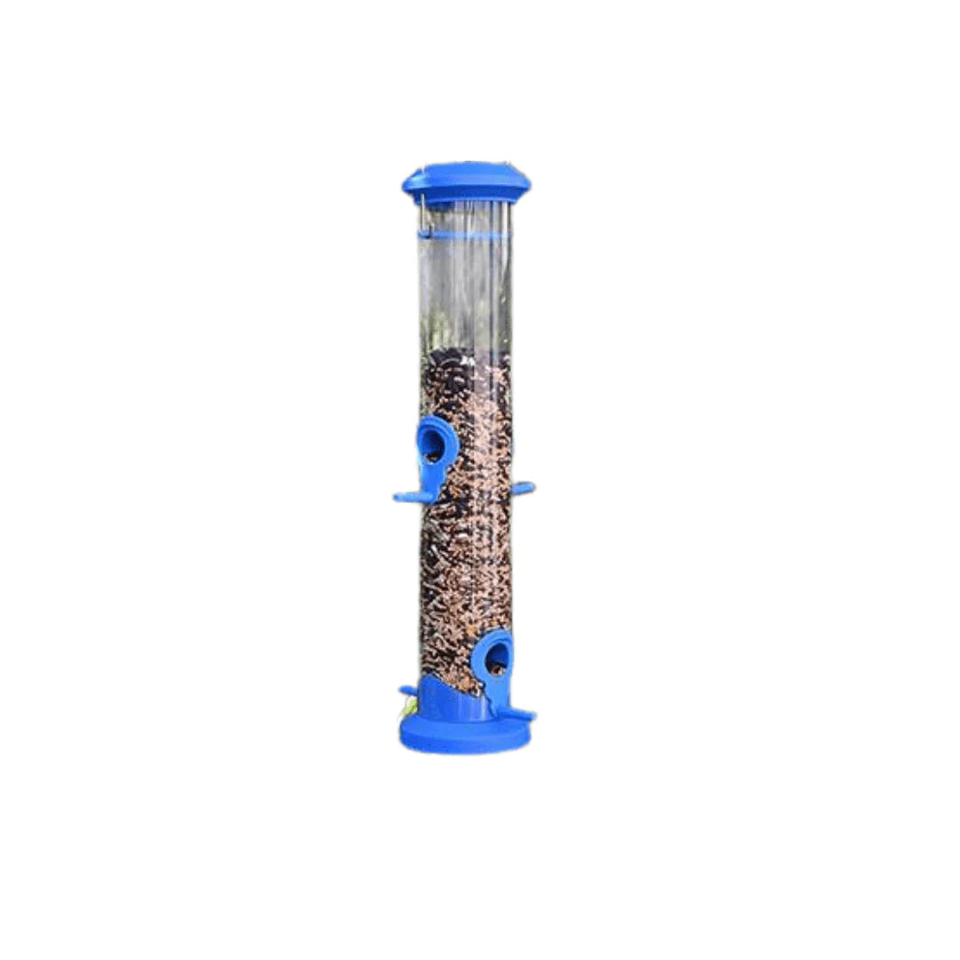 MIXED SEED TUBE FEEDER - BLUE