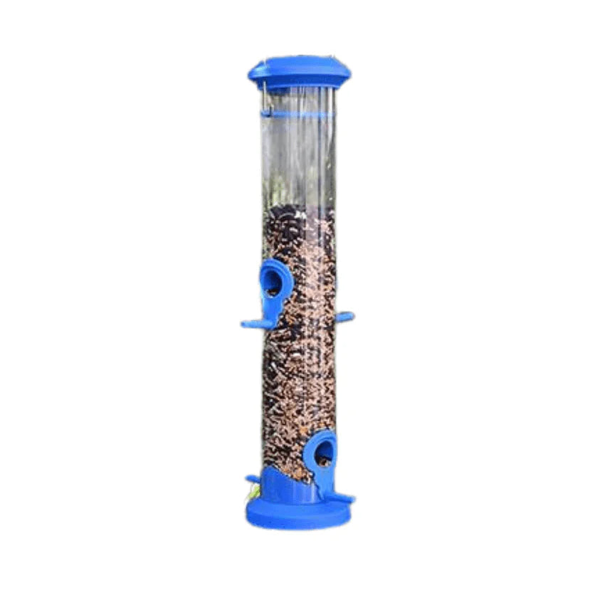 MIXED SEED TUBE FEEDER - BLUE