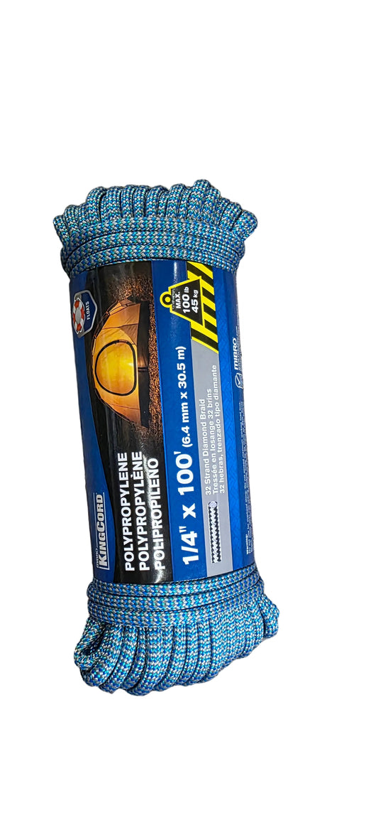 Hollow Poly Rope 1/4"X100'(6.4mm X 30.5m)