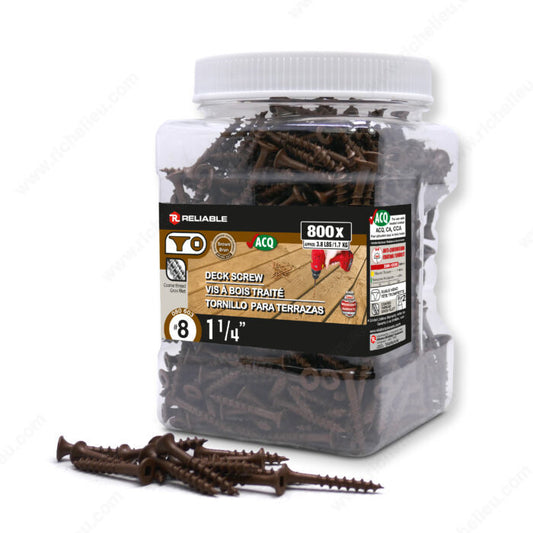 DECK SCREWS #8 1 1/4'' 800PK