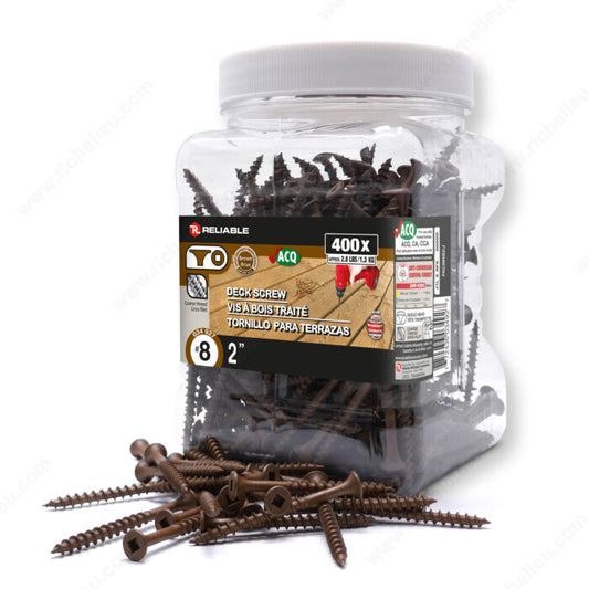 DECK SCREWS #8 2'' 400PK