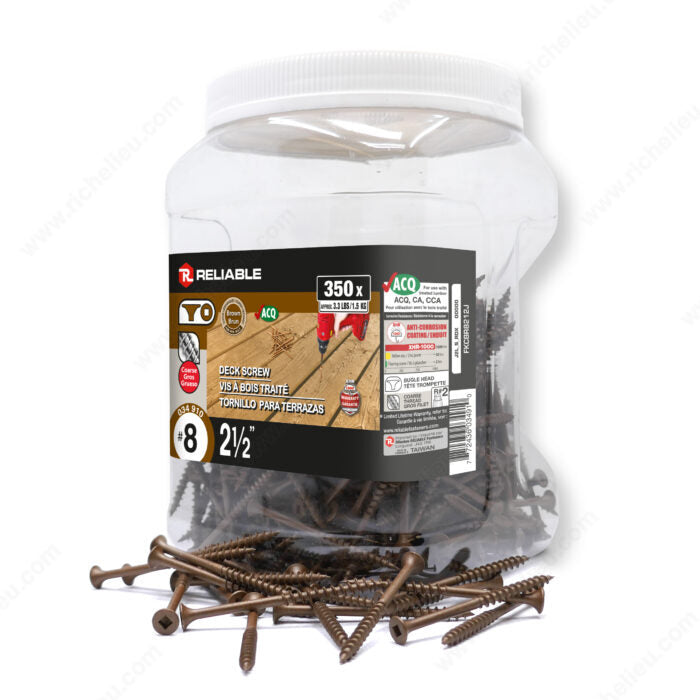 DECK SCREWS #8 2 1/2'' 350PK