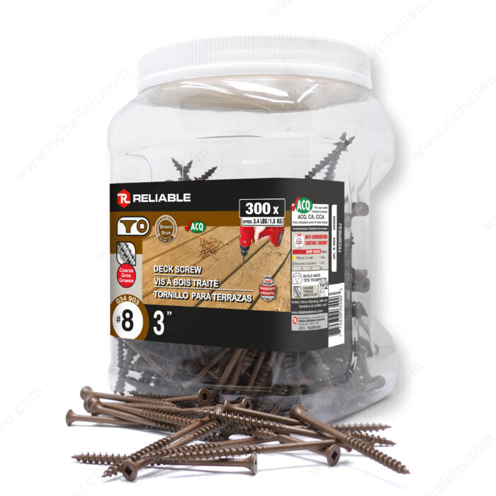 DECK SCREWS #8 3'' 300PK