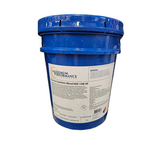 Maxximum Performance Premium Synthetic Blend HDK 15W-40 Motor Oil – 18.9L (5 Gallon)  Description: