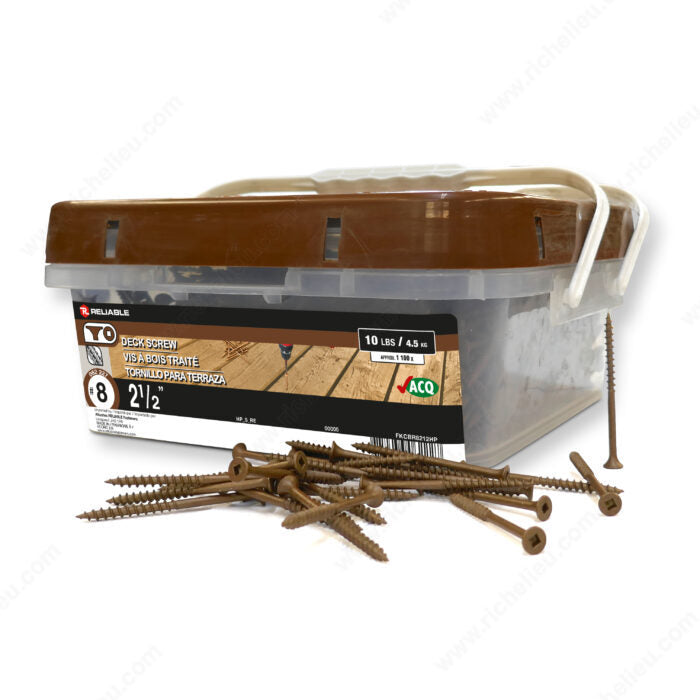 DECK SCREWS #8 2 1/2'' 1100PK