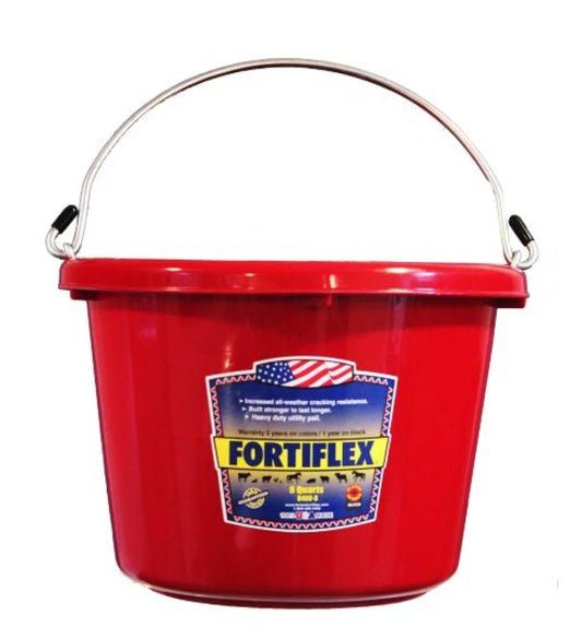 RED FLAT BACK 8QT BUCKET