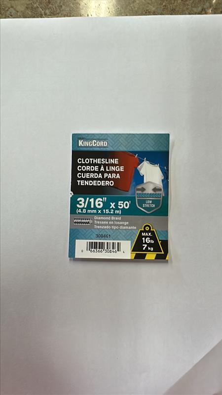 CLOTHESLINE DB COTT 3/16"X50'(4.8mmX15.2m)