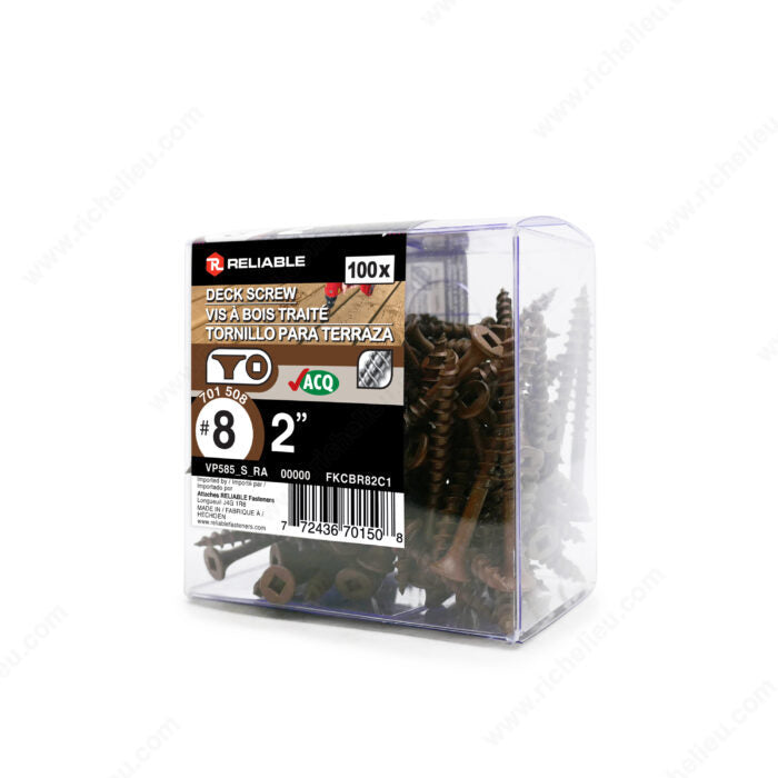 DECK SCREWS #8 2'' 100PK
