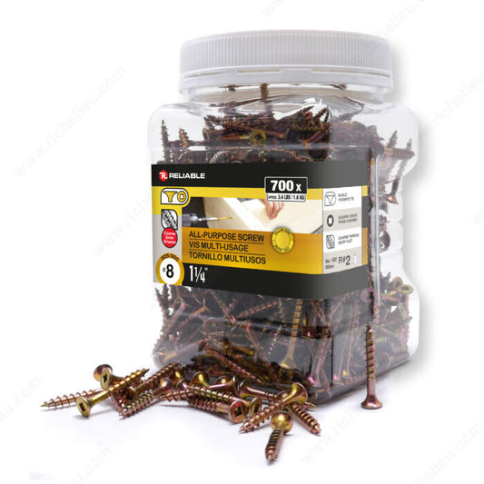 ALL PURPOSE SCREWS #8 1 1/4'' 700PK