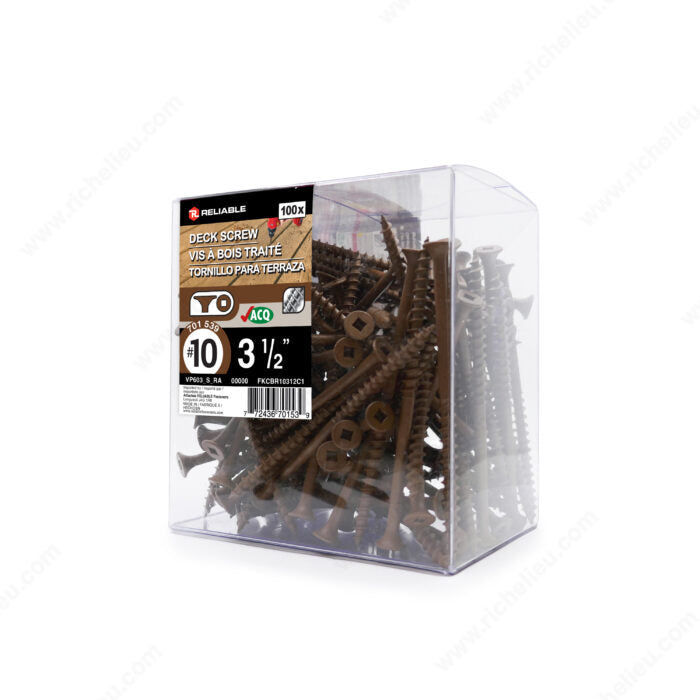 DECK SCREWS #10 3 1/2'' 100PK