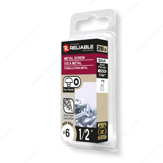 METAL SCREW #6 1/2'' 20PK