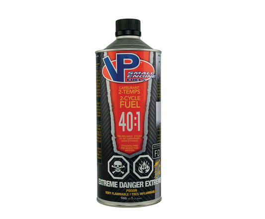 VP Racing Small Engine 40:1 Pre-Mixed 2-Cycle Fuel, Ethanol-Free, 946-mL