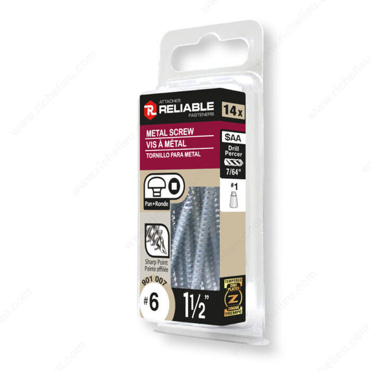 METAL SCREW #6 1 1/2'' 14PK