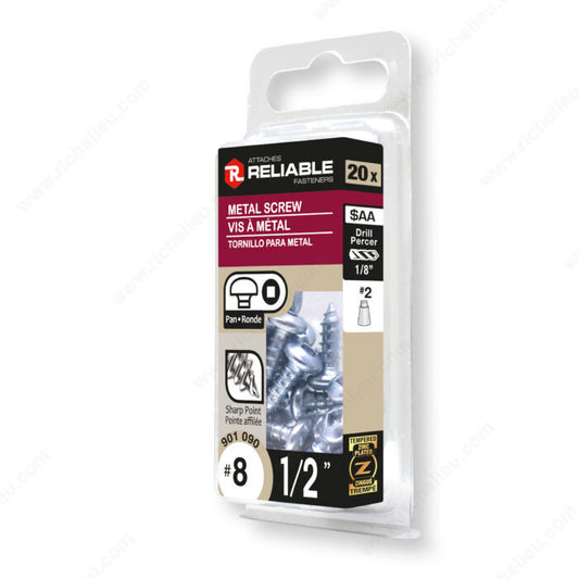METAL SCREW #8 1/2'' 20PK