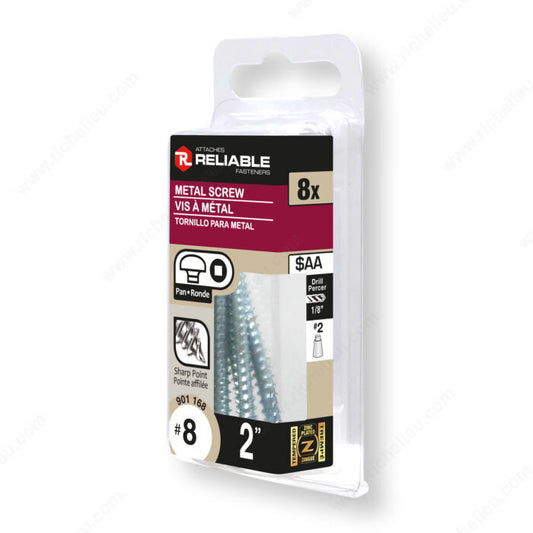 METAL SCREW #8 2'' 8PK