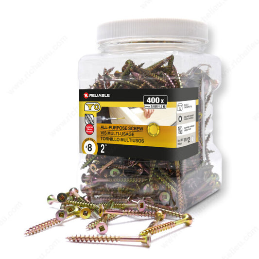 ALL PURPOSE SCREWS #8 2'' 400PK