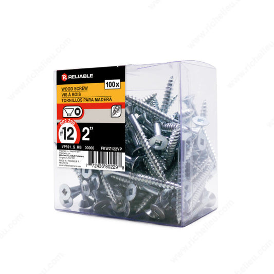 WOOD SCREWS #12 2'' 100PK