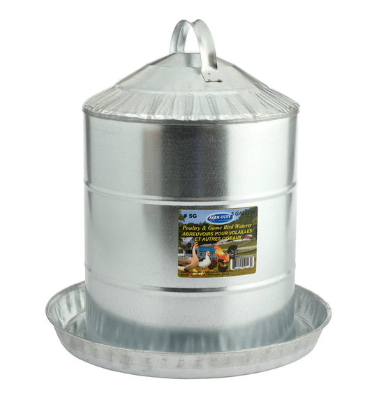 5 GALLON GALVANIZED WATERER
