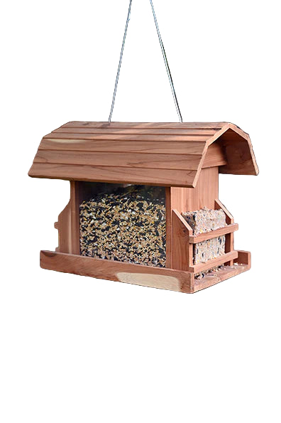 BARN STYLE SEED AND SUET FEEDER