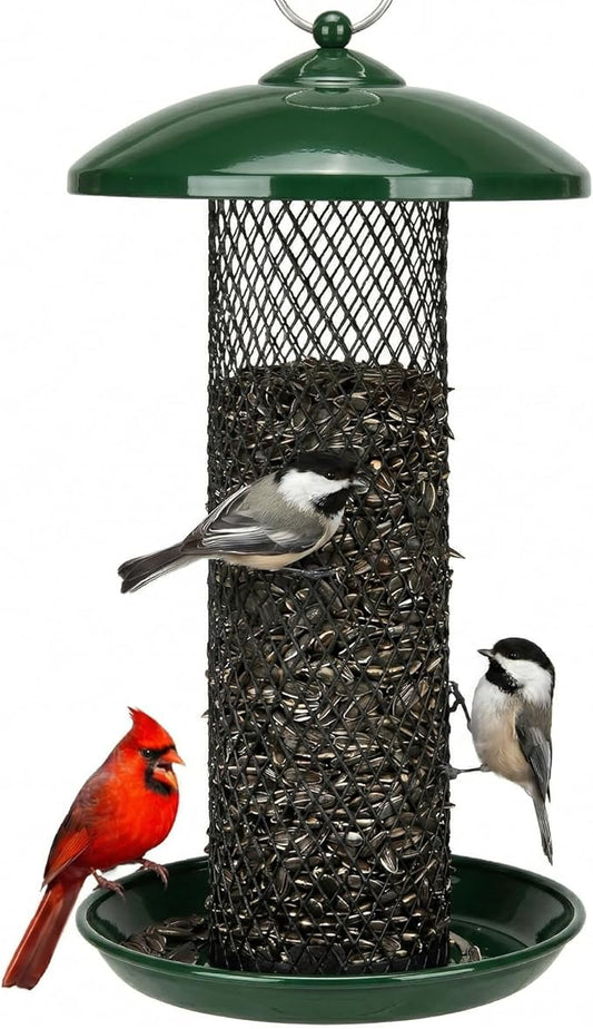METAL SUNFLOWER BIRD FEEDER