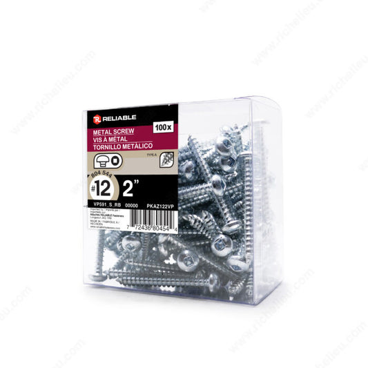 METAL SCREWS #12 2'' 100PK