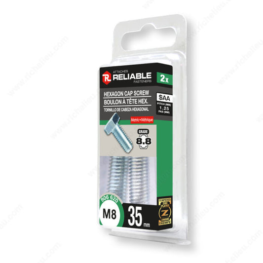 HEXAGON CAP SCREW M8 35MM 2PK