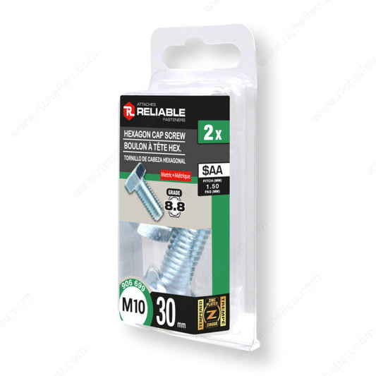 HEXAGON CAP SCREW M10 30MM 2PK