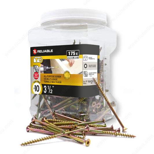 ALL PURPOSE SCREWS #10 3 1/2'' 175PK