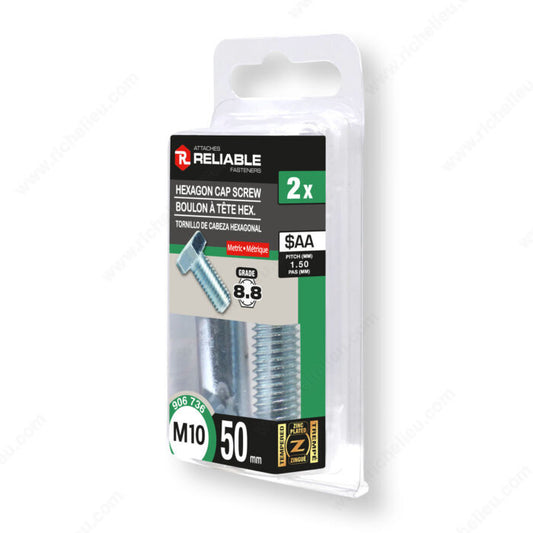 HEXAGON CAP SCREW M10 50MM 2PK