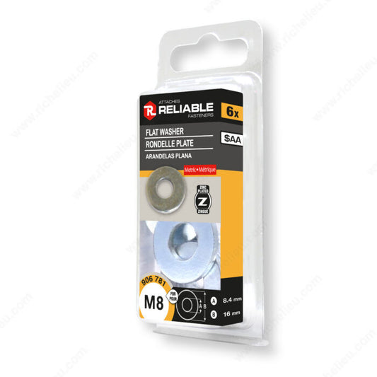 FLAT WASHER M8 6PK