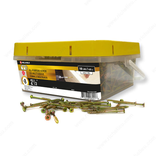 ALL PURPOSE SCREWS #8 2 1/2'' 1143PK