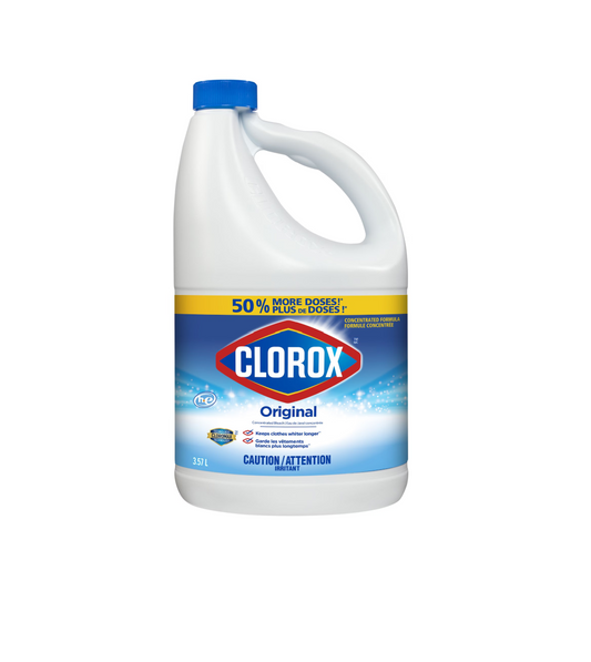 Clorox Bleach, Multi-Purpose Liquid Concentrated, Original, 3.57-L