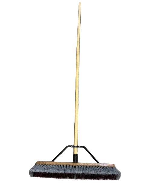 PUSHBROOM 24'' WITH HANDLE AND BRACKET